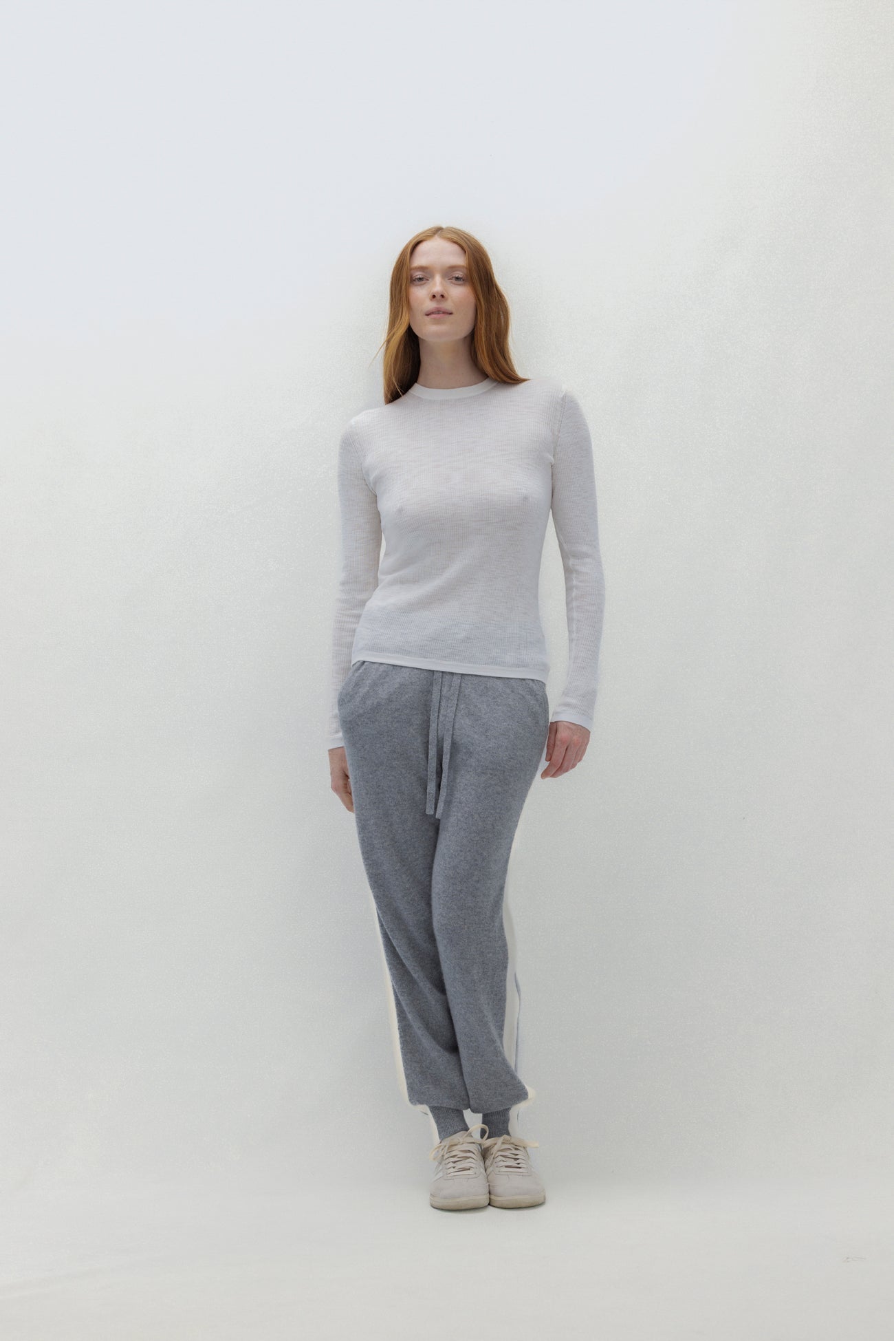 LONG-SLEEVE RIBBED TEE
