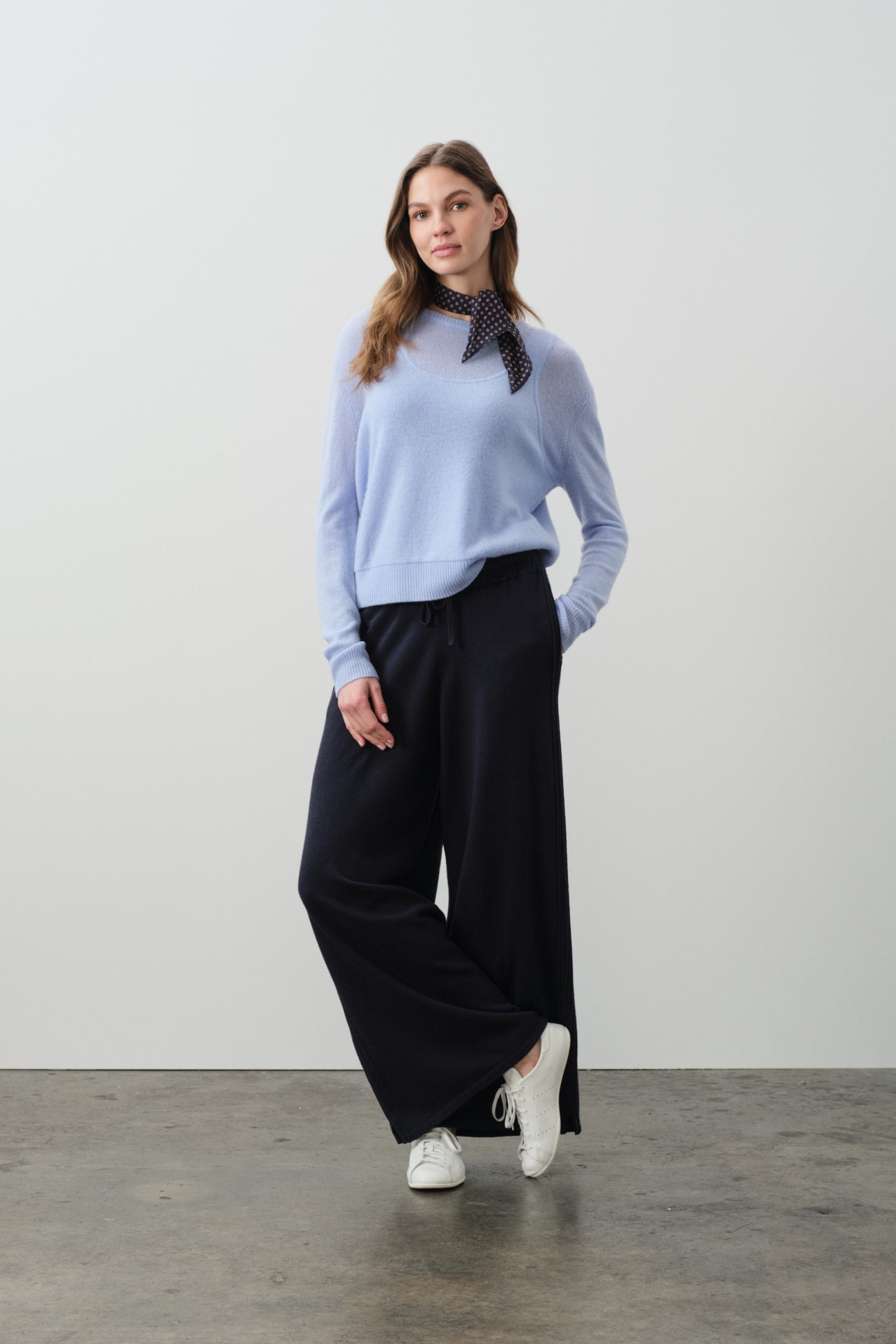 RAFAELA TROMPE L'OEIL CASHMERE CREWNECK
