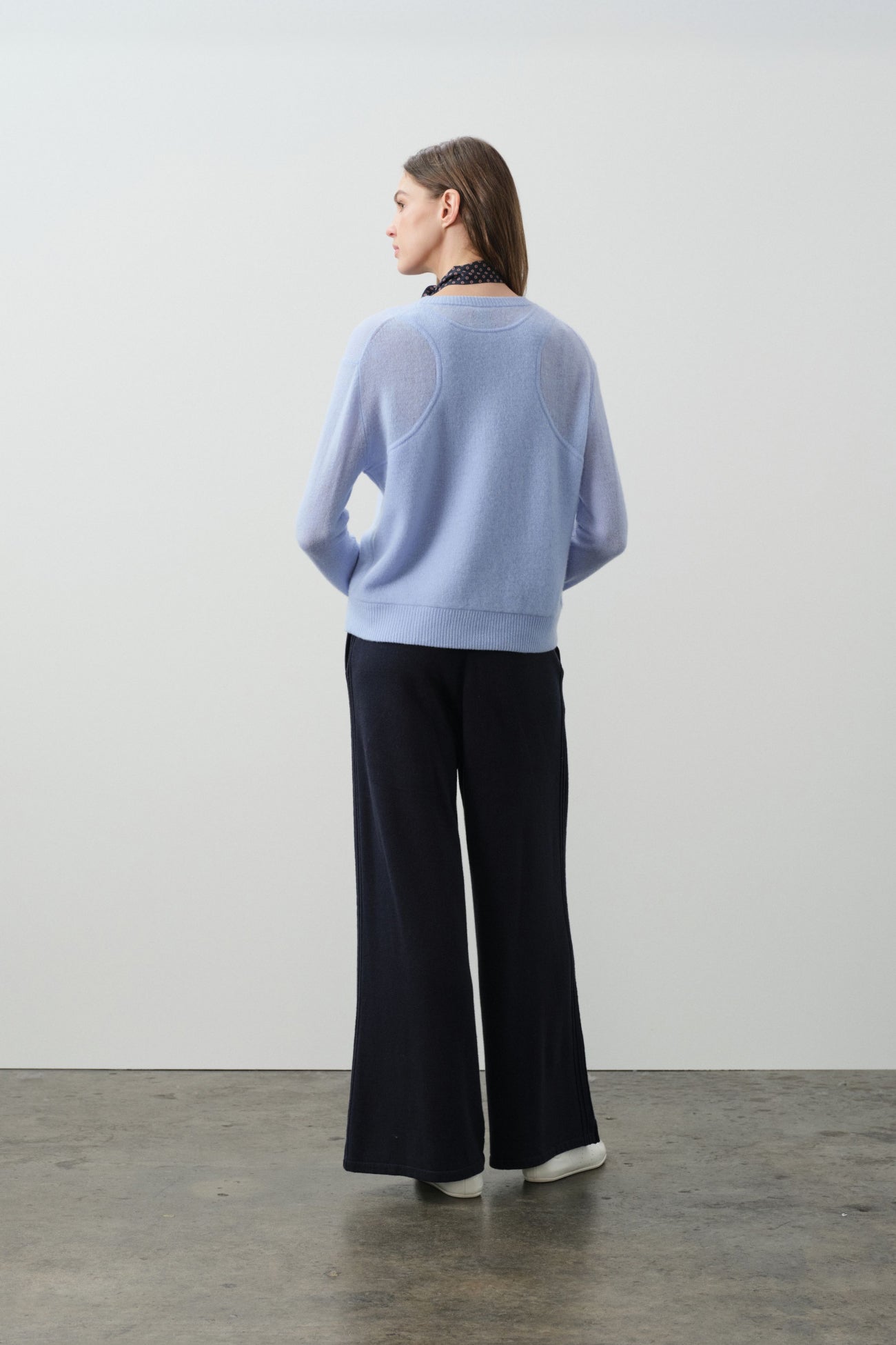RAFAELA TROMPE L'OEIL CASHMERE CREWNECK