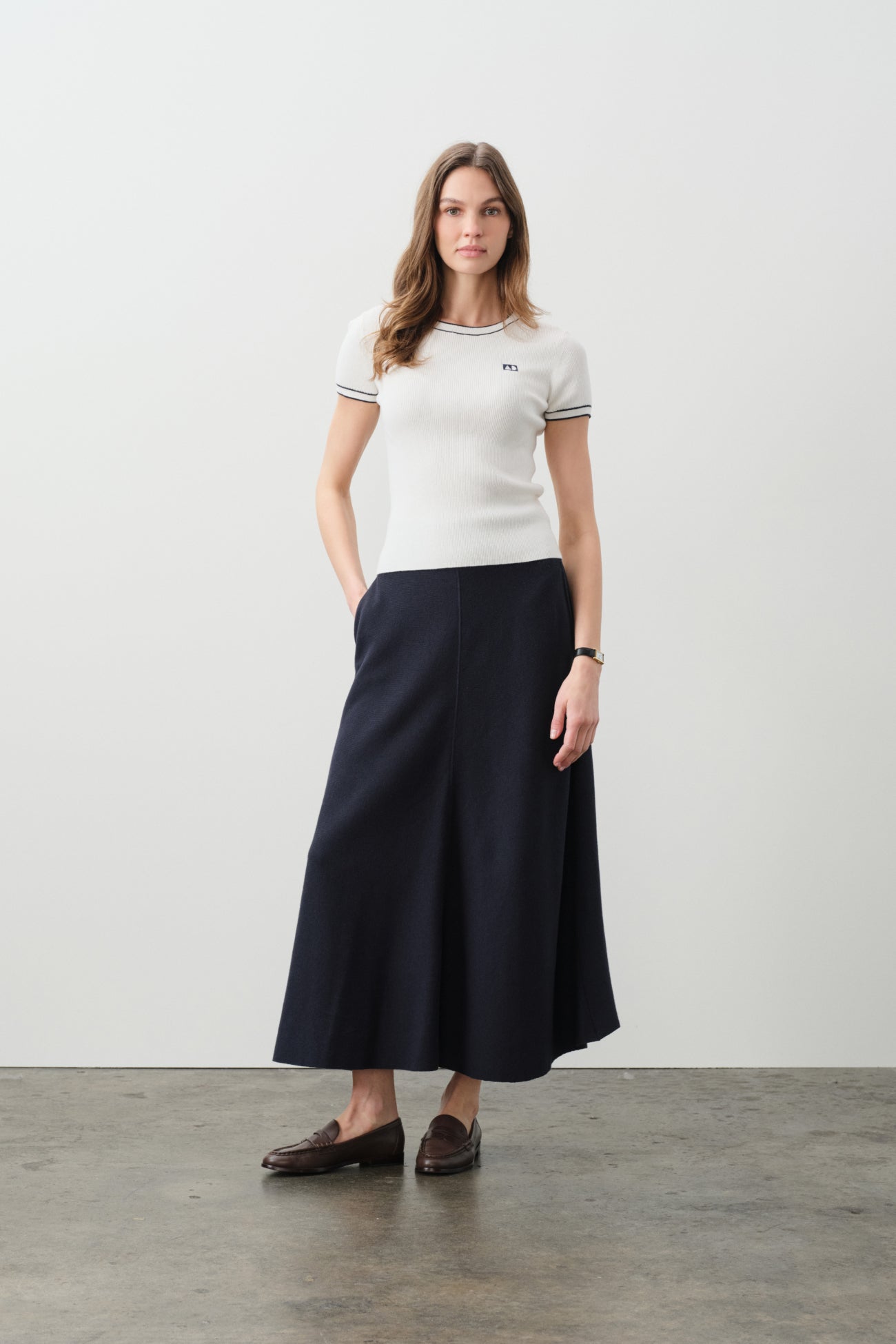 VICTORIA COTTON CASHMERE BABY TEE