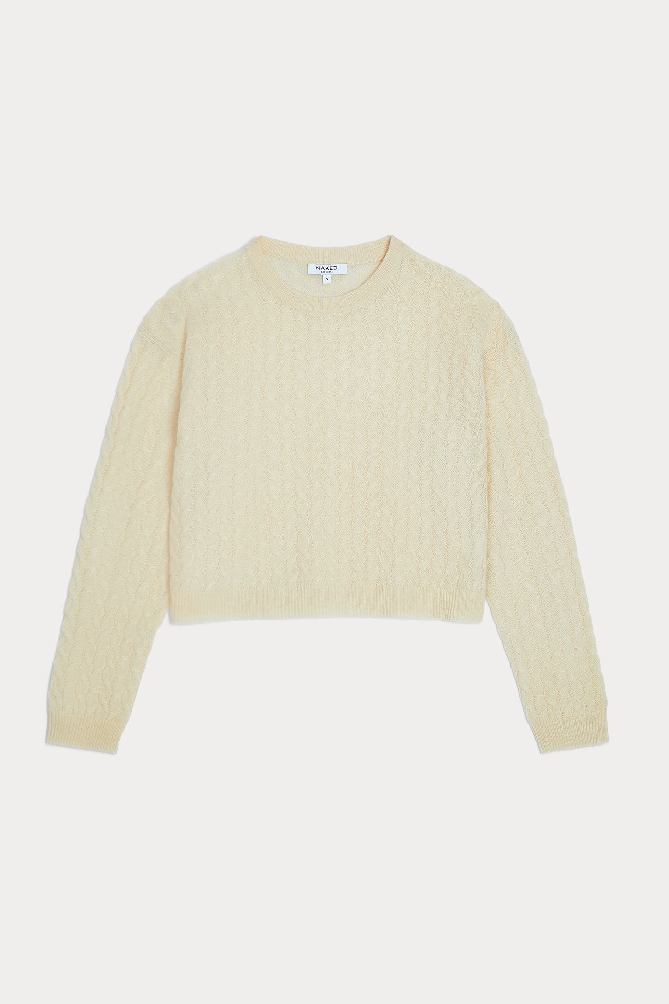 CHRISSY CROPPED CABLE KNIT SWEATER