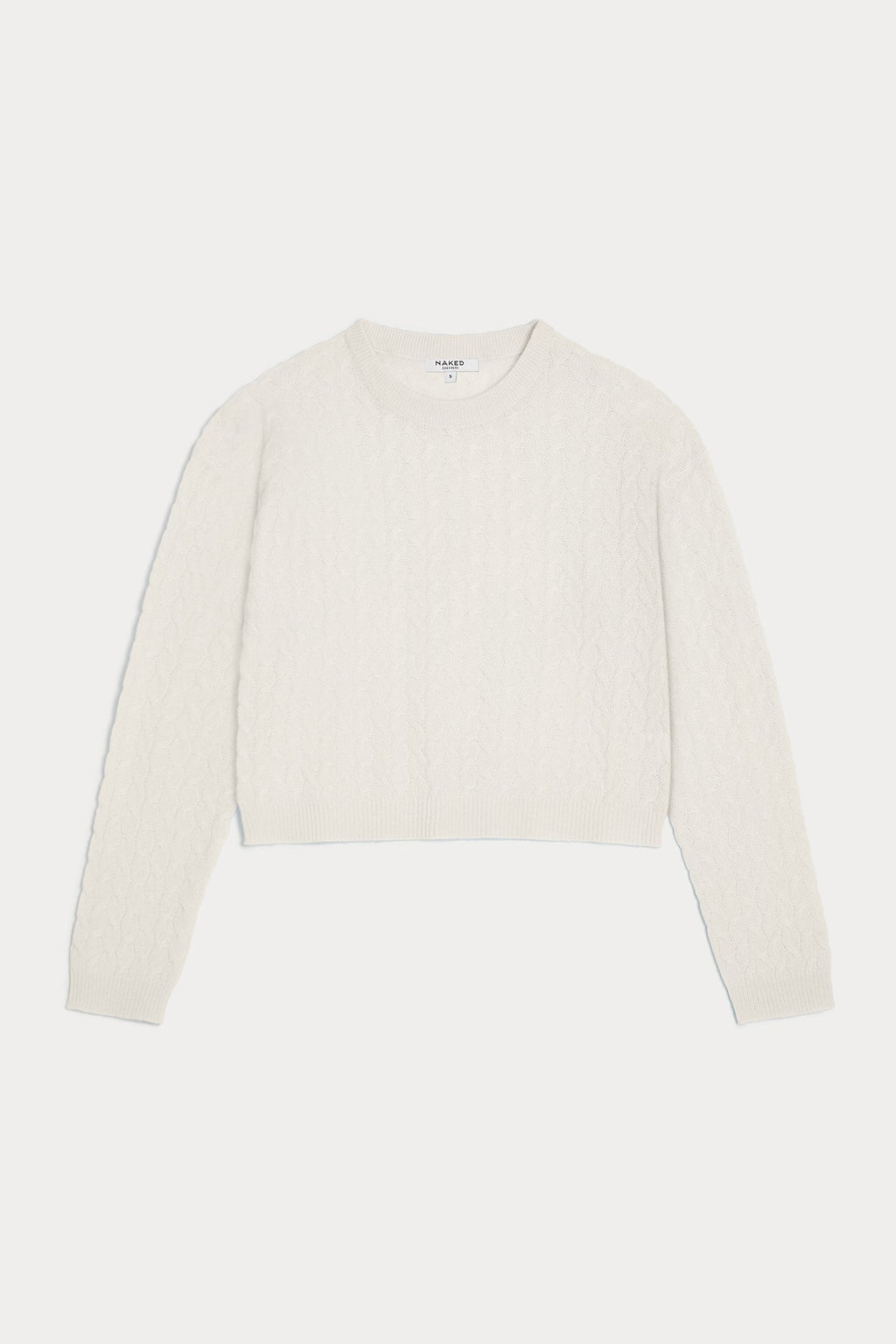 CHRISSY CROPPED CABLE KNIT SWEATER