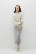 AGNES BRUSHED CASHMERE CREWNECK SWEATER