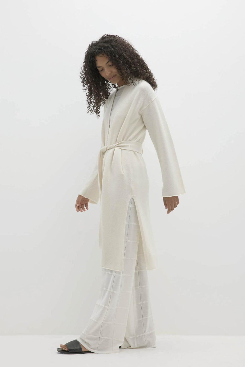 RIVIERA TIE-FRONT CASHMERE CARDIGAN