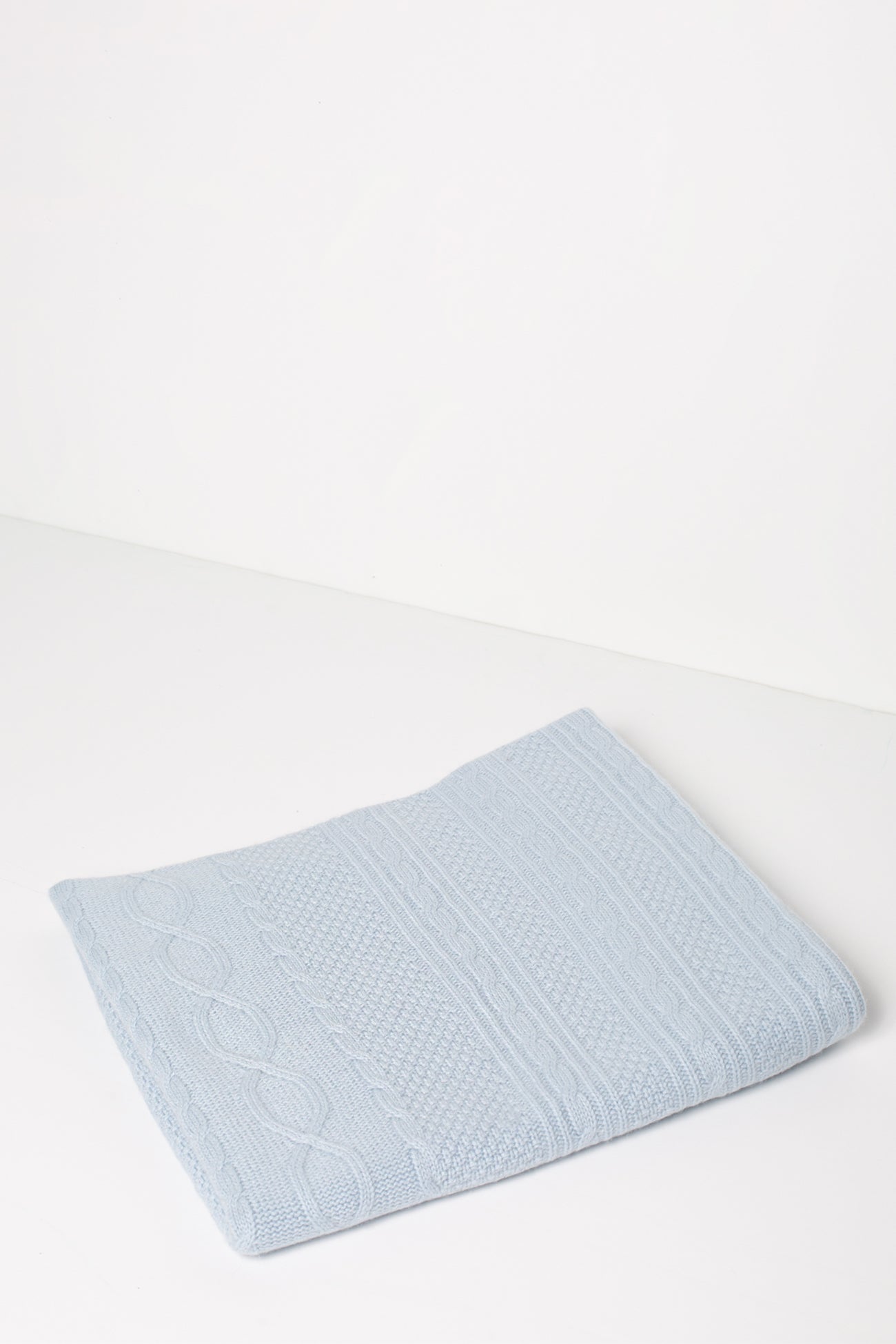 CABLE CASHMERE BABY BLANKET