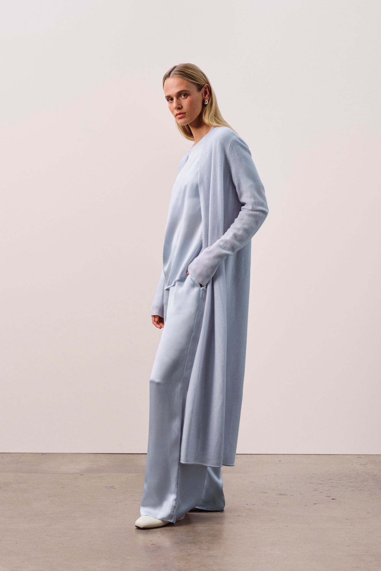 FAYE LONGLINE CASHMERE CARDIGAN
