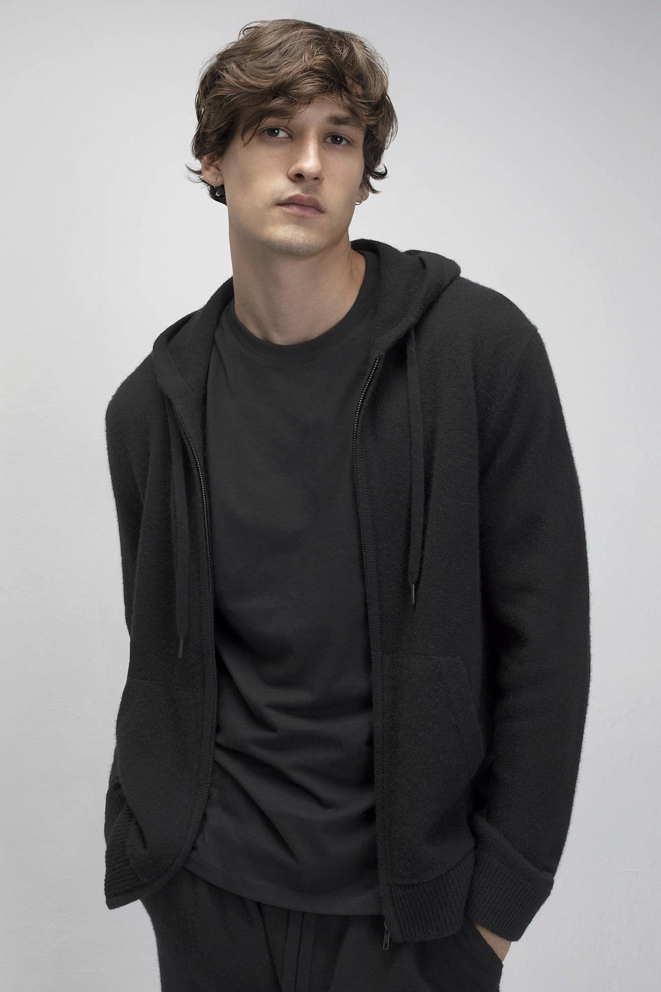 JAKE ZIP-UP CASHMERE HOODIE