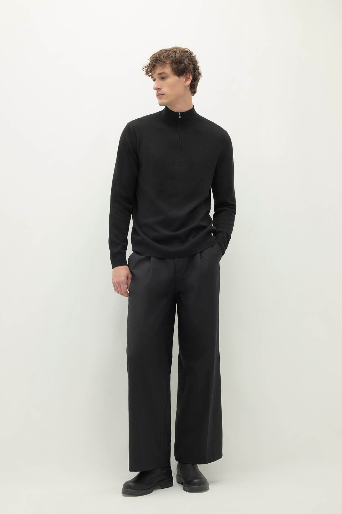 PHILLIP QUARTER-ZIP CASHMERE SWEATER