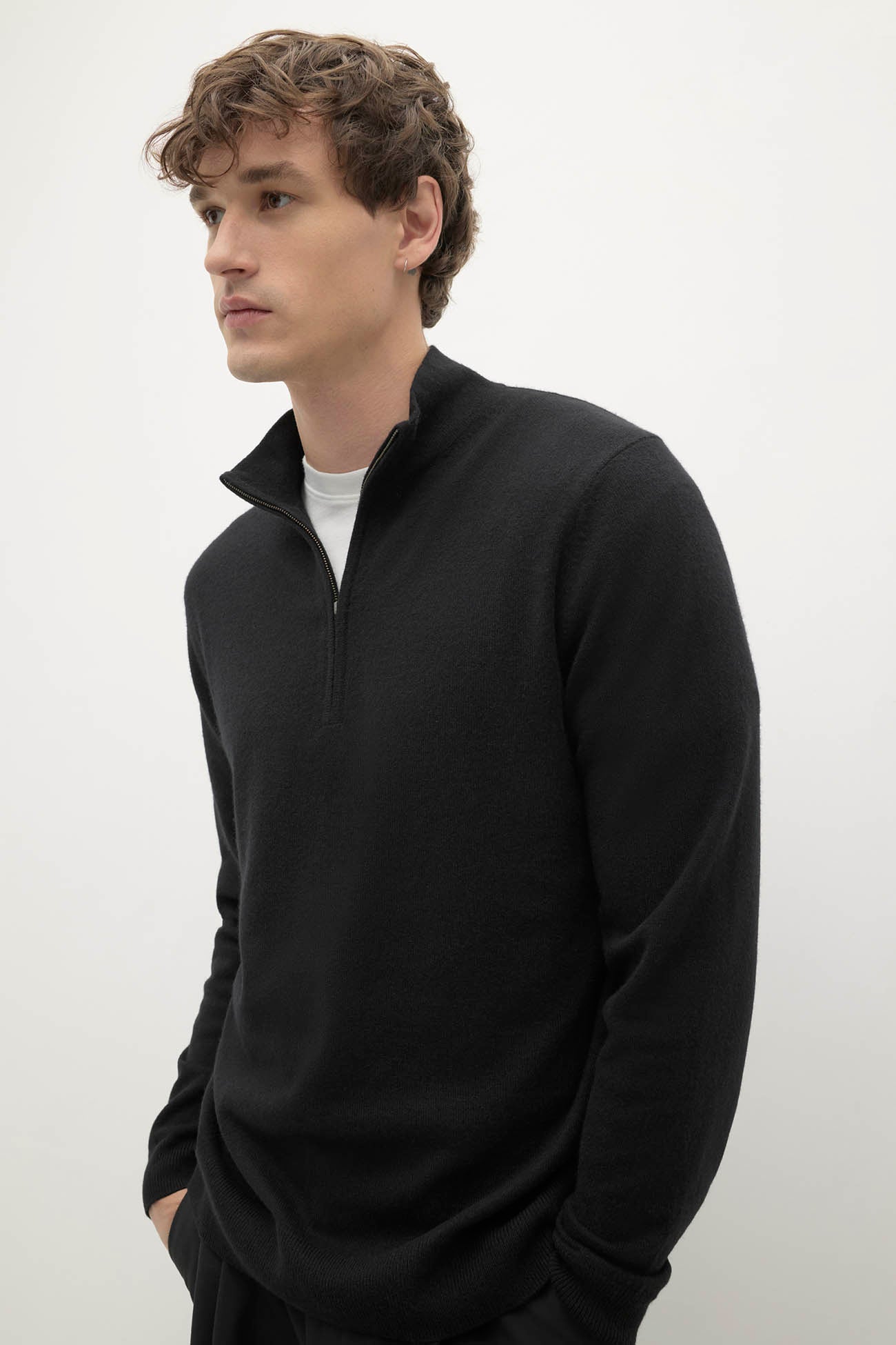 PHILLIP QUARTER-ZIP CASHMERE SWEATER