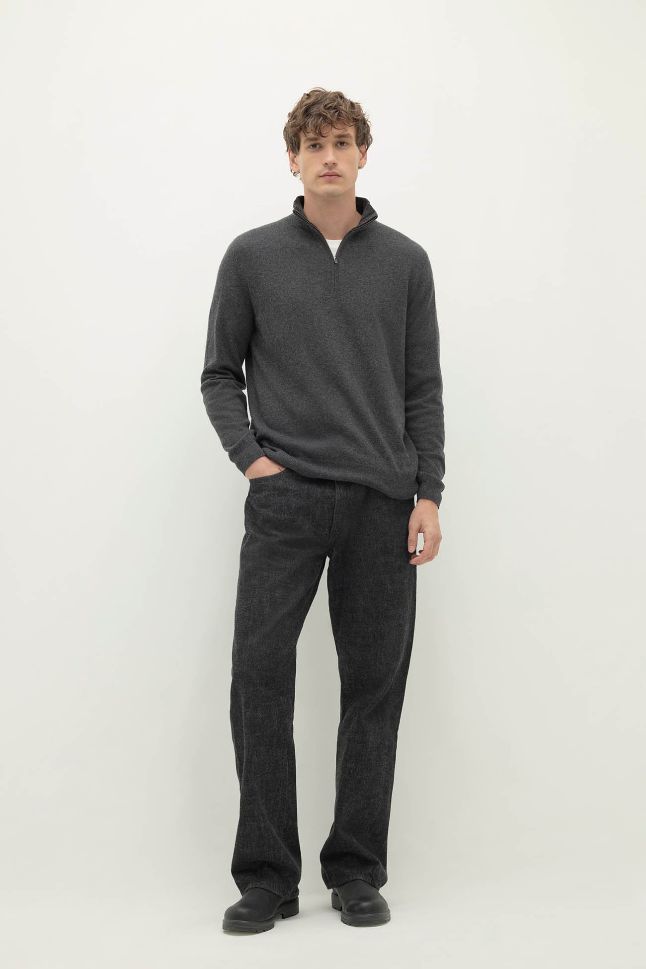 PHILLIP QUARTER-ZIP CASHMERE SWEATER