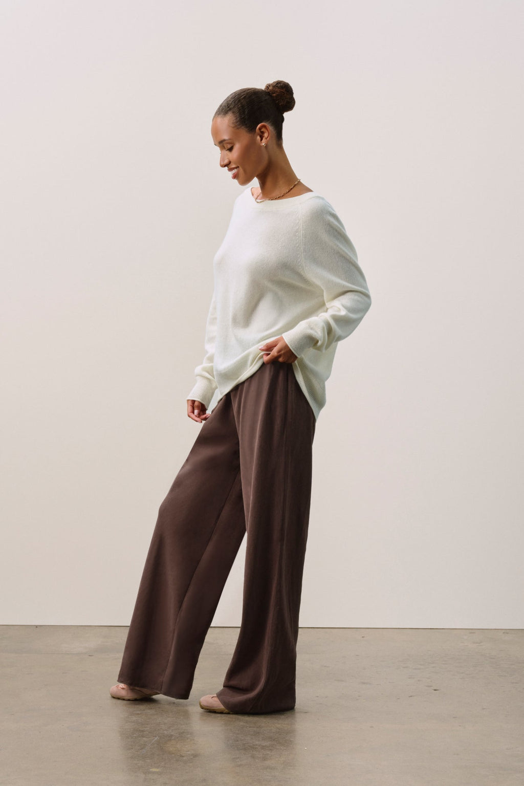 AZALEA CASHMERE OFF THE SHOULDER SWEATER