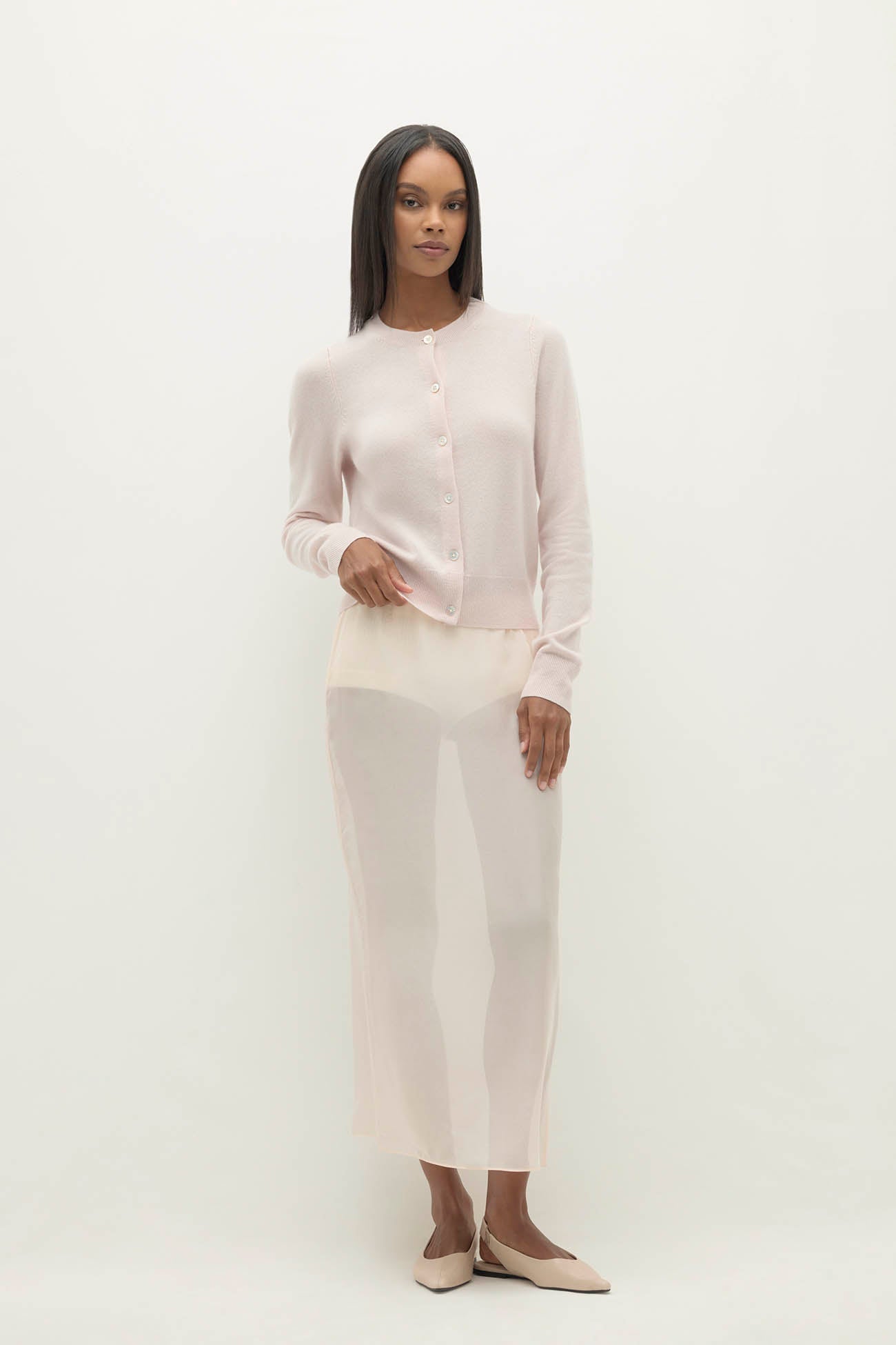 JAYLA BUTTON-UP CASHMERE CARDIGAN