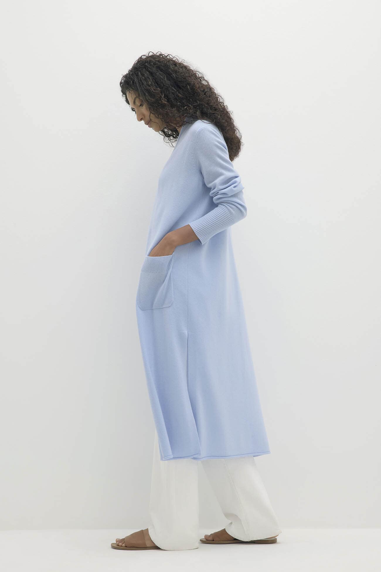 CARMELA LONGLINE CASHMERE CARDIGAN