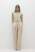 EMMALINE BUTTON-UP CASHMERE SWEATER VEST