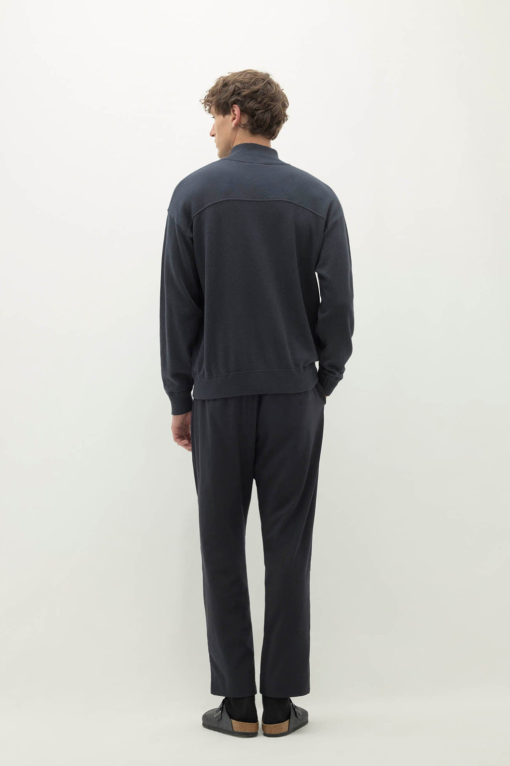 RONAN COTTON CASHMERE HALF-ZIP