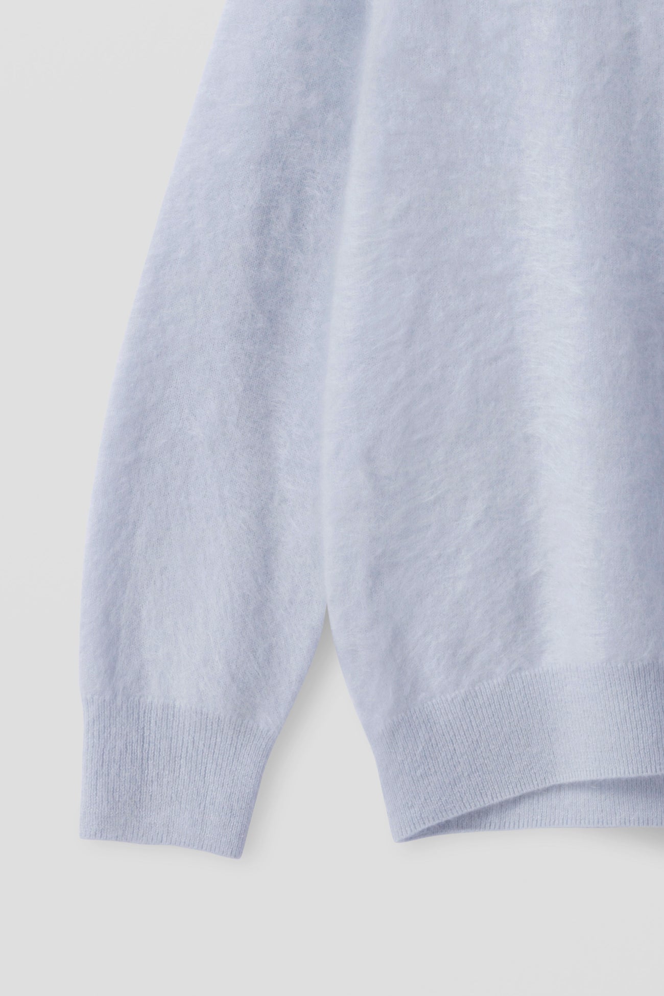 DOVE BRUSHED CASHMERE OFF THE SHOULDER SWEATER