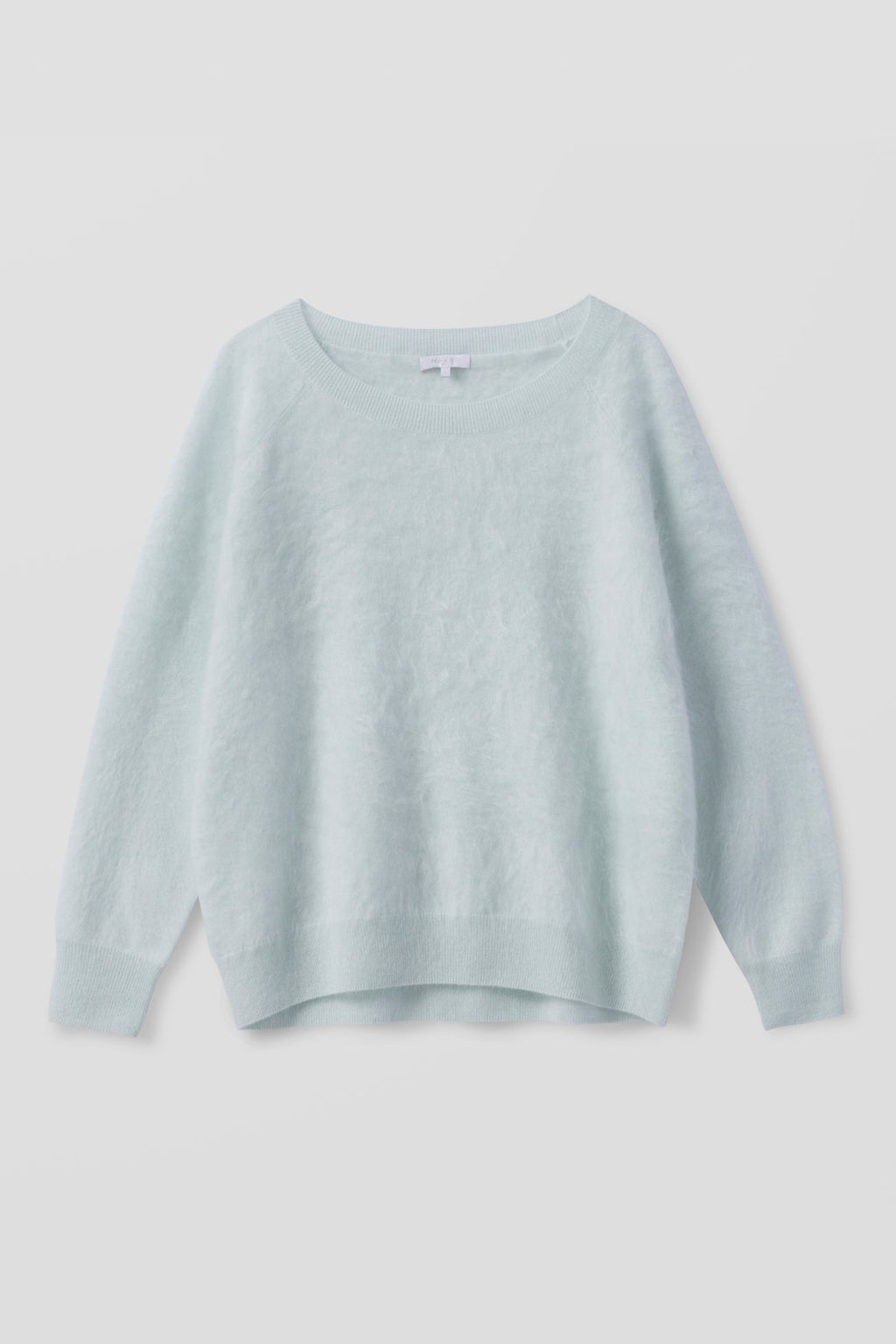 DOVE BRUSHED CASHMERE OFF THE SHOULDER SWEATER