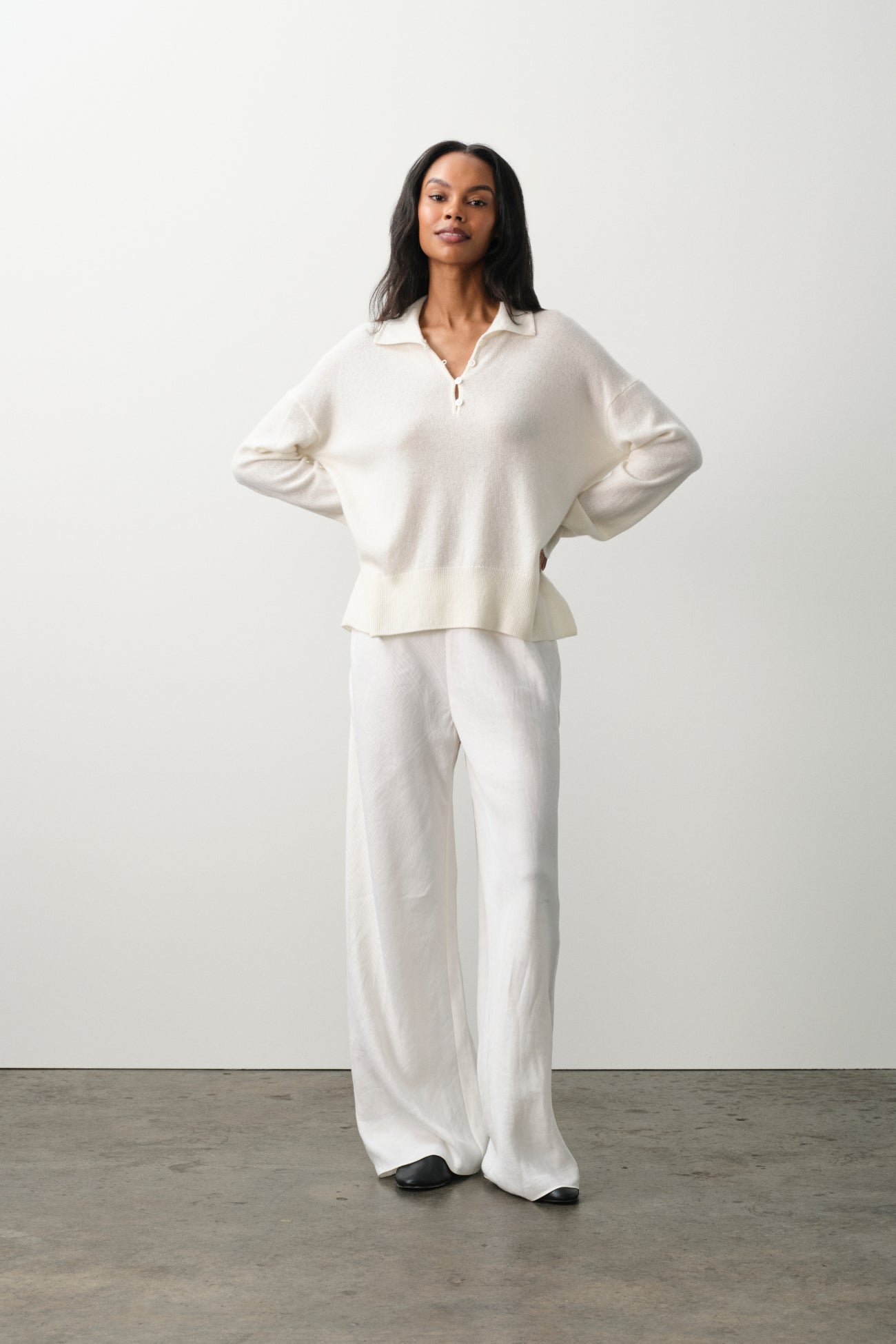 IMOGEN FEATHERWEIGHT CASHMERE POLO