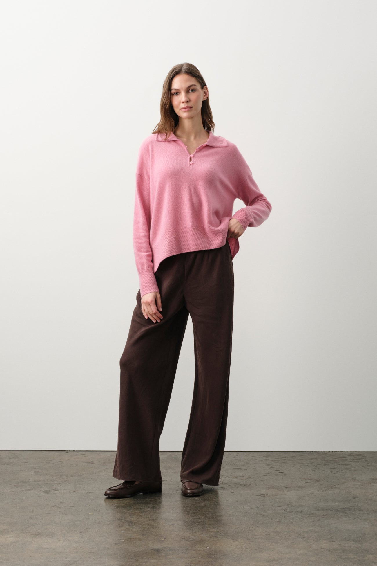 IMOGEN FEATHERWEIGHT CASHMERE POLO