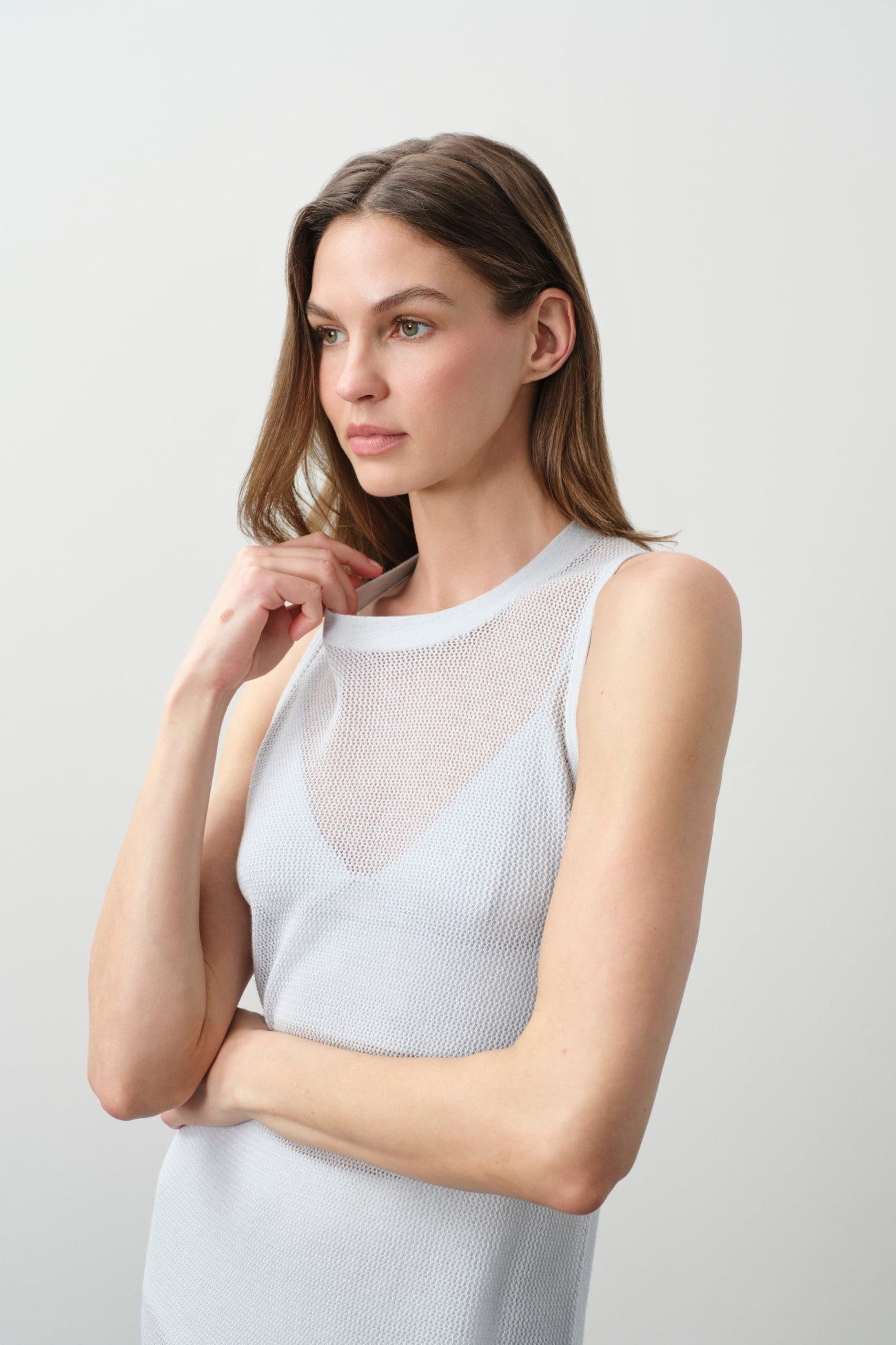 THEA COTTON CASHMERE MIDI DRESS